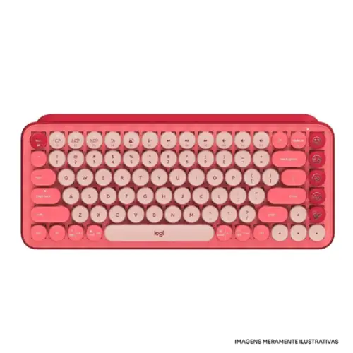 TECLADO LOGITECH S/FIO POPKEYS ROSA