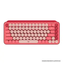 TECLADO LOGITECH S/FIO POPKEYS ROSA
