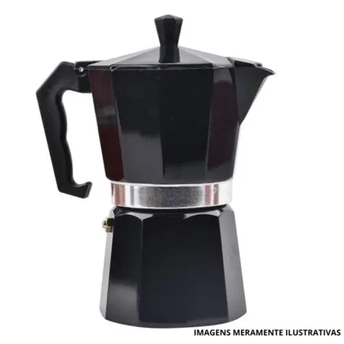 CAFETEIRA ITALIANA 6 XICARAS MOKA PRETO