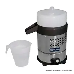 Extrator de Suco Metvisa Alta Rotação 2L 127V Cinza
