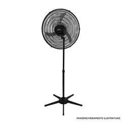 VENTILADOR PEDESTAL 60CM PP PRETO 1194