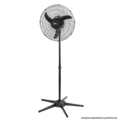 VENTILADOR PEDESTAL 50CM PP PRETO 1113