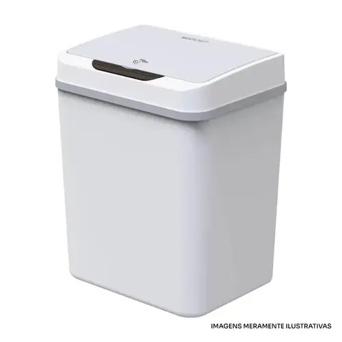 Lixeira Automática Multilaser EI078 com Sensor de Aproximação 9 Litros - Branca