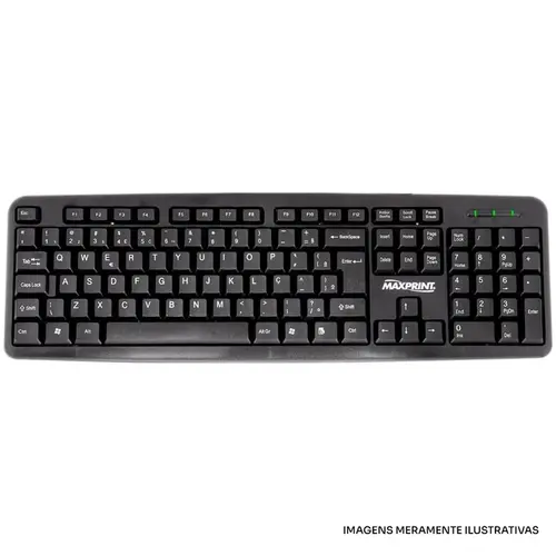 TECLADO MAXPRINT OFFICE SEM FIO PRETO
