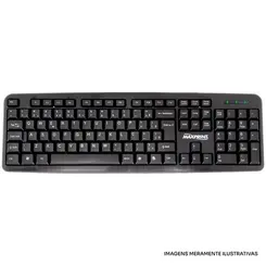 TECLADO MAXPRINT OFFICE SEM FIO PRETO