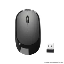 MOUSE BRIGHT S/FIO PRETO MS002