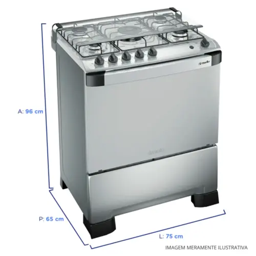 FOGAO MUELLER 5B DECORATO INOX  BIV 0055