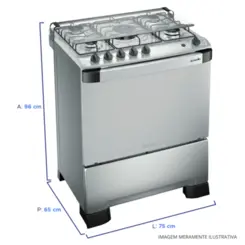 FOGAO MUELLER 5B DECORATO INOX  BIV 0055