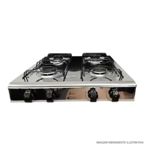 FOGAO CLARICE JUNIOR 4B MESA INOX LISO