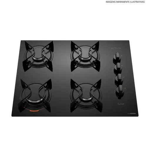 COOKTOP GAS ATLAS UTOP 4Q PRETO