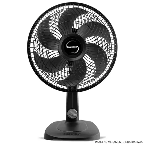 Ventilador de Mesa Mallory Turbo Compact B94401861 30 cm 127V Preto