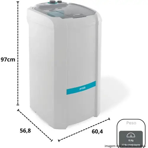 Lavadora Semiautomática Praxis 22 kg 127V Branca