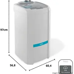 Lavadora Semiautomática Praxis 22 kg 127V Branca