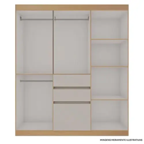 Guarda Roupa Genialflex Berna Freijó e White