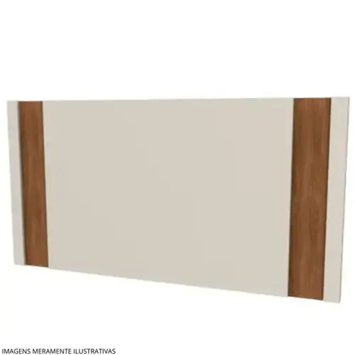 Painel Extensível Mobler Real Branco e Amêndoa
