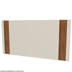 Painel Extensível Mobler Real Branco e Amêndoa
