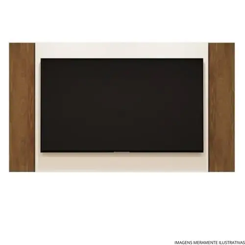Painel Extensível Mobler Fresno Branco e Amêndoa