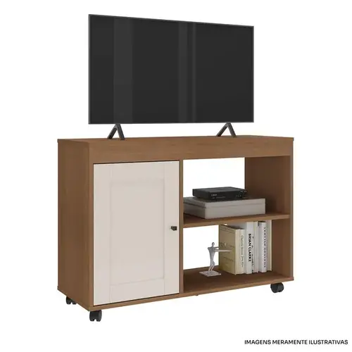 Rack Artely Sampa para TV até 42 Polegadas Cinamomo/Off White