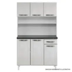 Kit Cozinha Telasul Esmeralda Triplo Branco 820223