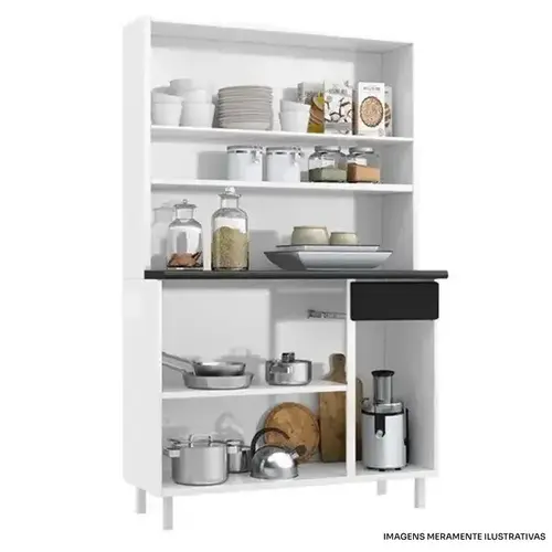 Kit Cozinha Telasul Esmeralda Triplo Preto 820223