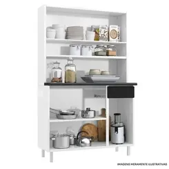 Kit Cozinha Telasul Esmeralda Triplo Preto 820223