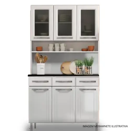 Kit Cozinha Telasul Esmeralda Triplo Branco 820210