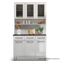 Kit Cozinha Telasul Esmeralda Triplo Branco 820210