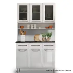 Kit Cozinha Telasul Esmeralda Triplo Branco 820210