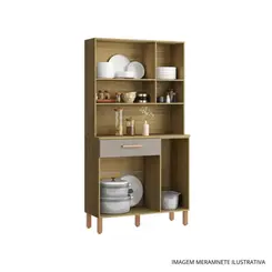 Kit Cozinha Casamia 287 Louro e Cinza