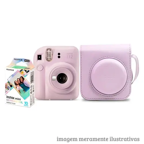 KIT CAMERA FUJI INSTAX MINI 12 LILAS