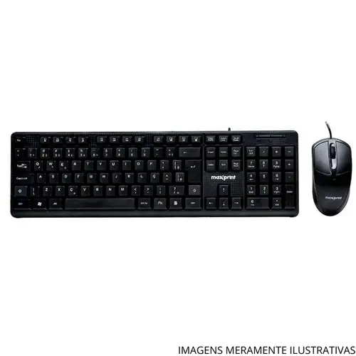 KIT TEC/MOUSE MAXPRINT C/FIO CF1001 PTO