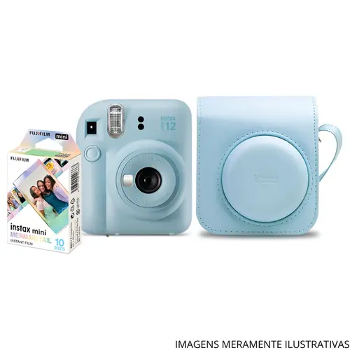 KIT CAMERA FUJI INSTAX MINI 12 AZUL
