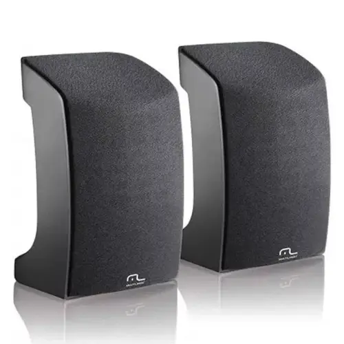 Kit Caixas de Som Multi SP093 2.0 Estéreo 1W USB + P2 Preto