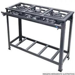 FOGAO INDUSTRIAL 3 BOCAS 2QD P/P 0092
