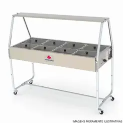 BUFFET TÉRM 8CUBAS VIDRO PROGÁS PRB-08GN