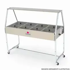 Buffet Térm 8 Cubas Vidro Progás PRB-08GN