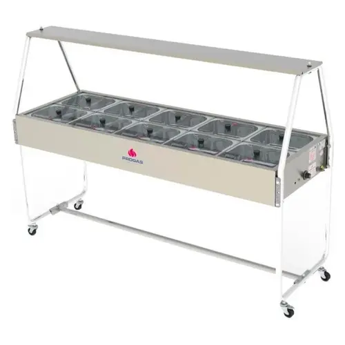 BUFFET TÉRM 10CUBAS VIDRO PROGÁS PRB10GN