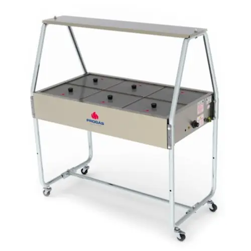 BUFFET TÉRM 6CUBAS VIDRO PROGÁS PRB-06GN
