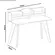 Escrivaninha Artely Sofia 120cm Off White e Cedro