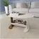 Mesa de Centro Artely Isis 80cm Pinho e Off White