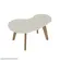 Mesa de Centro Artely Orgânica 91cm Off White e Carvalho