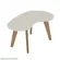 Mesa de Centro Artely Orgânica 91cm Off White e Carvalho