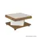 Mesa de Centro Artely Saara 63cm Pinho e Off White