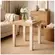 Mesa de Apoio Artely Up 45cm Carvalho e Off White
