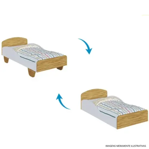 Cama Infantil Peroba Branca e Amêndoa