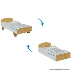 Cama Infantil Peroba Branca e Amêndoa