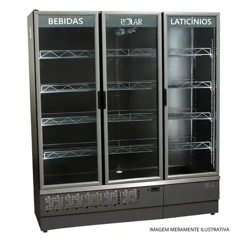 Expositor Polar Vertic 1227 L Preto 127V