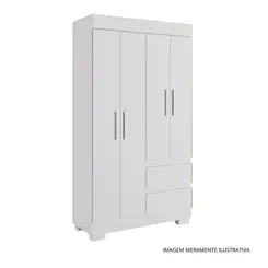 Guarda Roupa ACP Maya 4 Portas e 2 Gavetas Branco