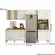 Cozinha Modulada Nicioli Intenza Nubia 4 Peças em MDP 270 cm - Freijó e Off White