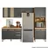 Cozinha Modulada Nicioli Intenza Nubia 4 Peças em MDP 270 cm - Freijó e Chumbo